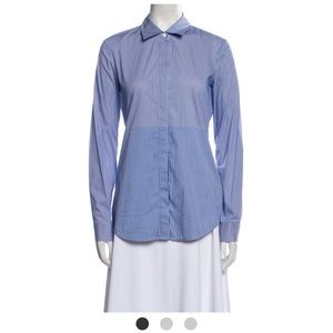 Theory blue button-up dress shirt, size P/TP.